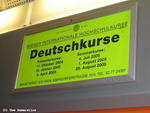 Anzeige in der U-Bahn Anzeige in der U-Bahn