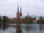 Mühlenteich und Dom zu Lübeck