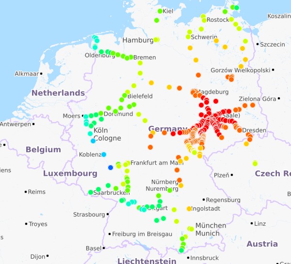 Von Leipzig aus ohne Umsteigen mit max. 10h Reisezeit