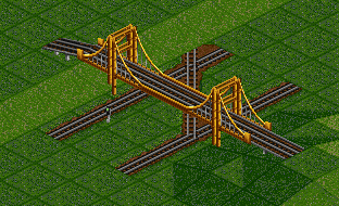 Diagonal rails under bridges